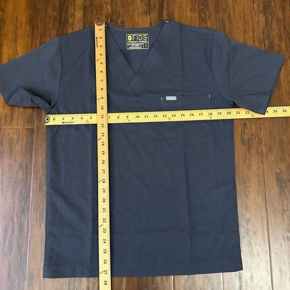 FIGS Mens One-Pocket Scrub Top in Black #PM2600 - Picture 7 of 7